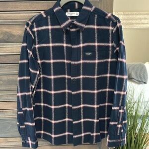 Abercrombie kids button up flannel shirt NWOT